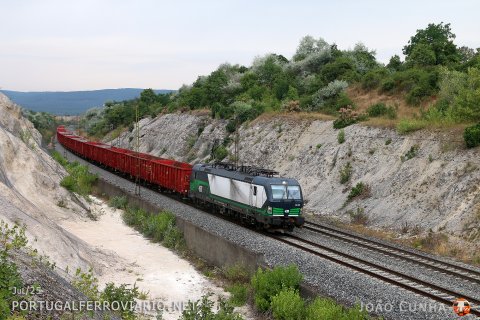 An empty freight bound to Budapest passes by Ujbarok with 193.938 from European Leasing Locomotive