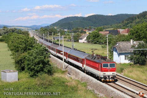 Intercity pulled by 361.103 passing by Marsova and heading to Bratislava, from Kosice