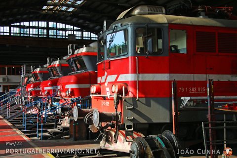 A wonderful collection of slovenian locomotives in the Ljubljana depot