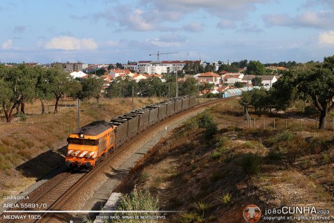 Sand train from Vale do Guizo to Neves Corvo mines, south of Grândola