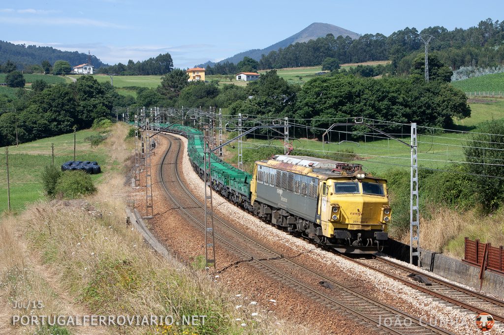 Empty train 58424 Sagunto - Trasona arriving to the Arcelor factory