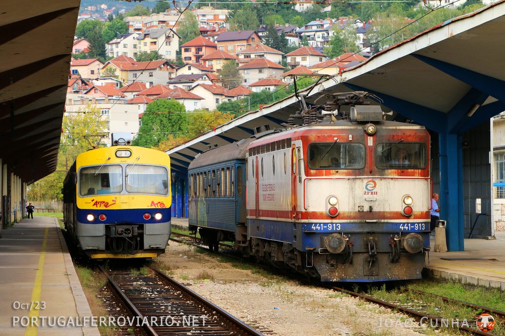 The fast train Brzi 710 to Maglaj departing Sarajevo