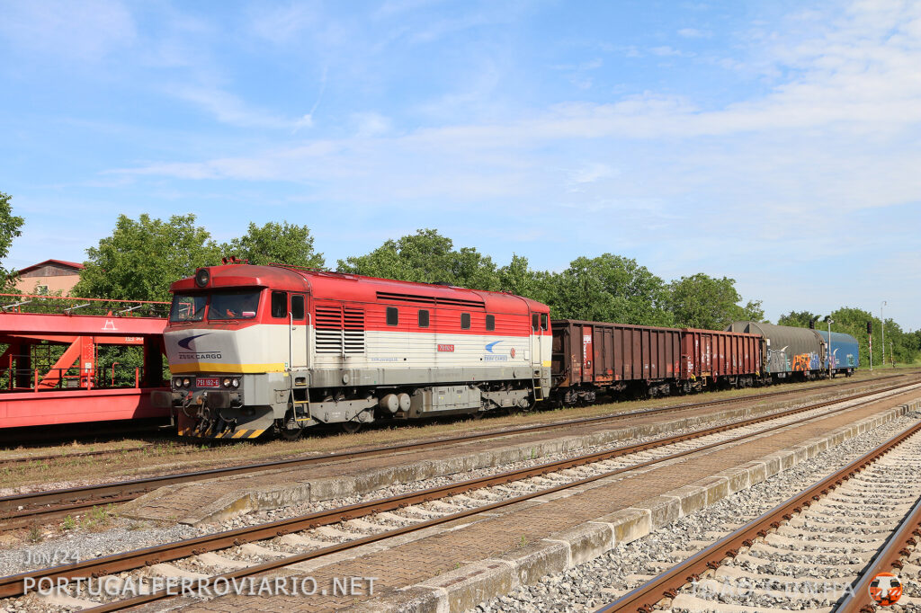 Waiting departure time at Luzianky. 751.192 with light freight train 88701