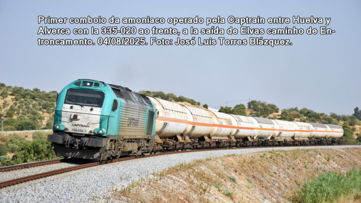 Comboio do amoníaco passa para a Captrain